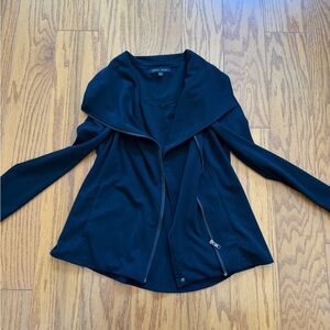 Sweet Rain Black Zip Up Jacket Large L